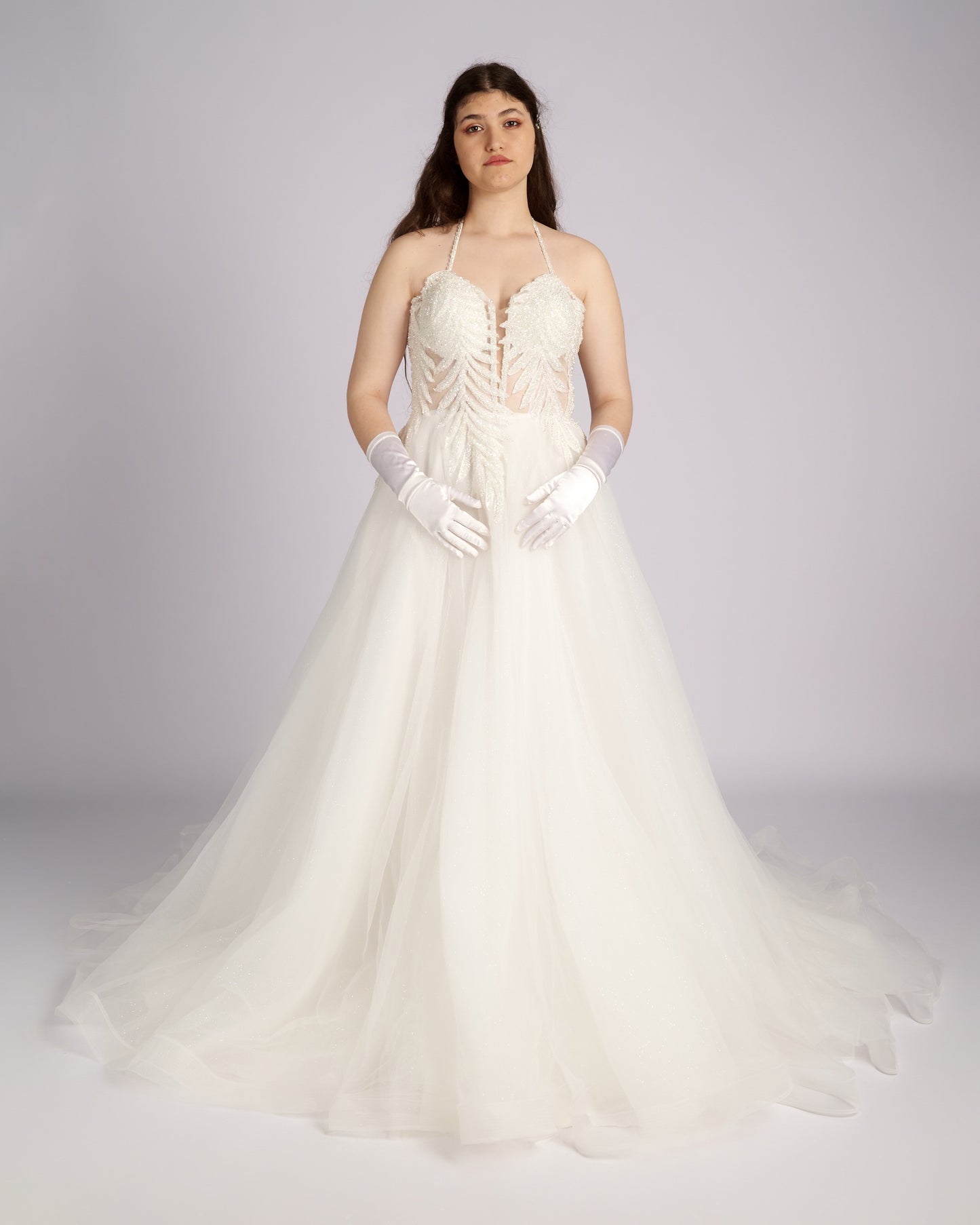 Danai Hand Beaded Crystal Bustier νυφικά φορεματα-0
