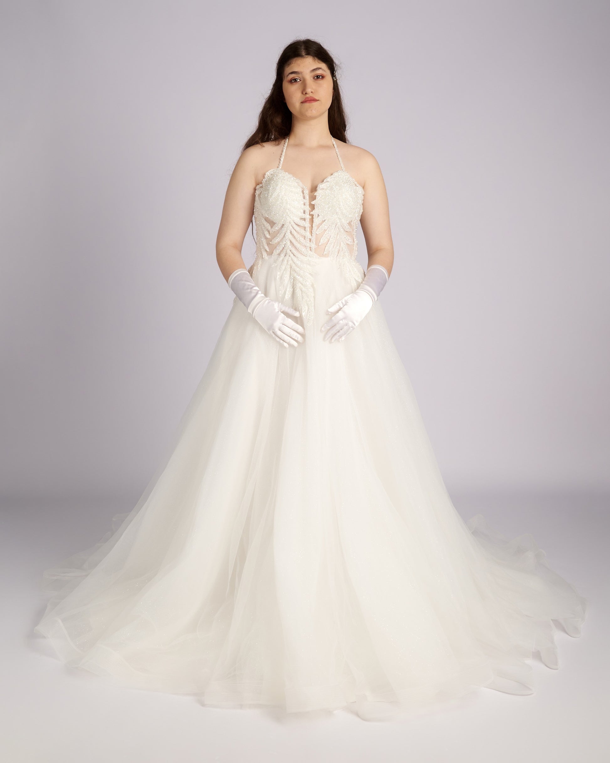 Danai Hand Beaded Crystal Bustier νυφικά φορεματα-0