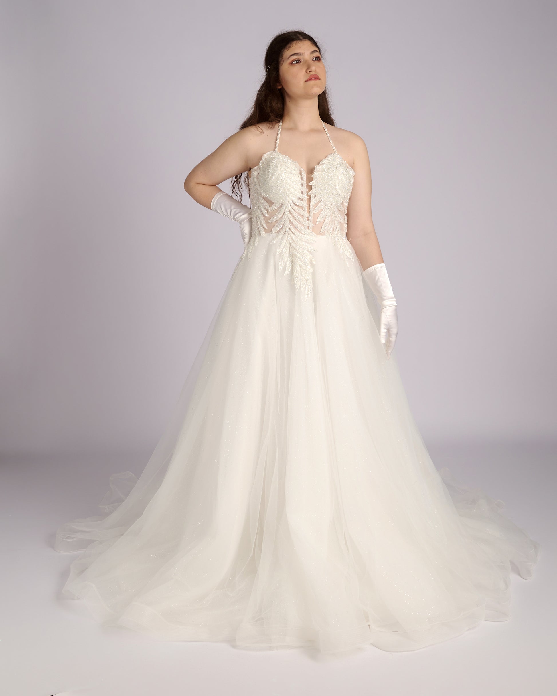 Danai Hand Beaded Crystal Bustier νυφικά φορεματα-1