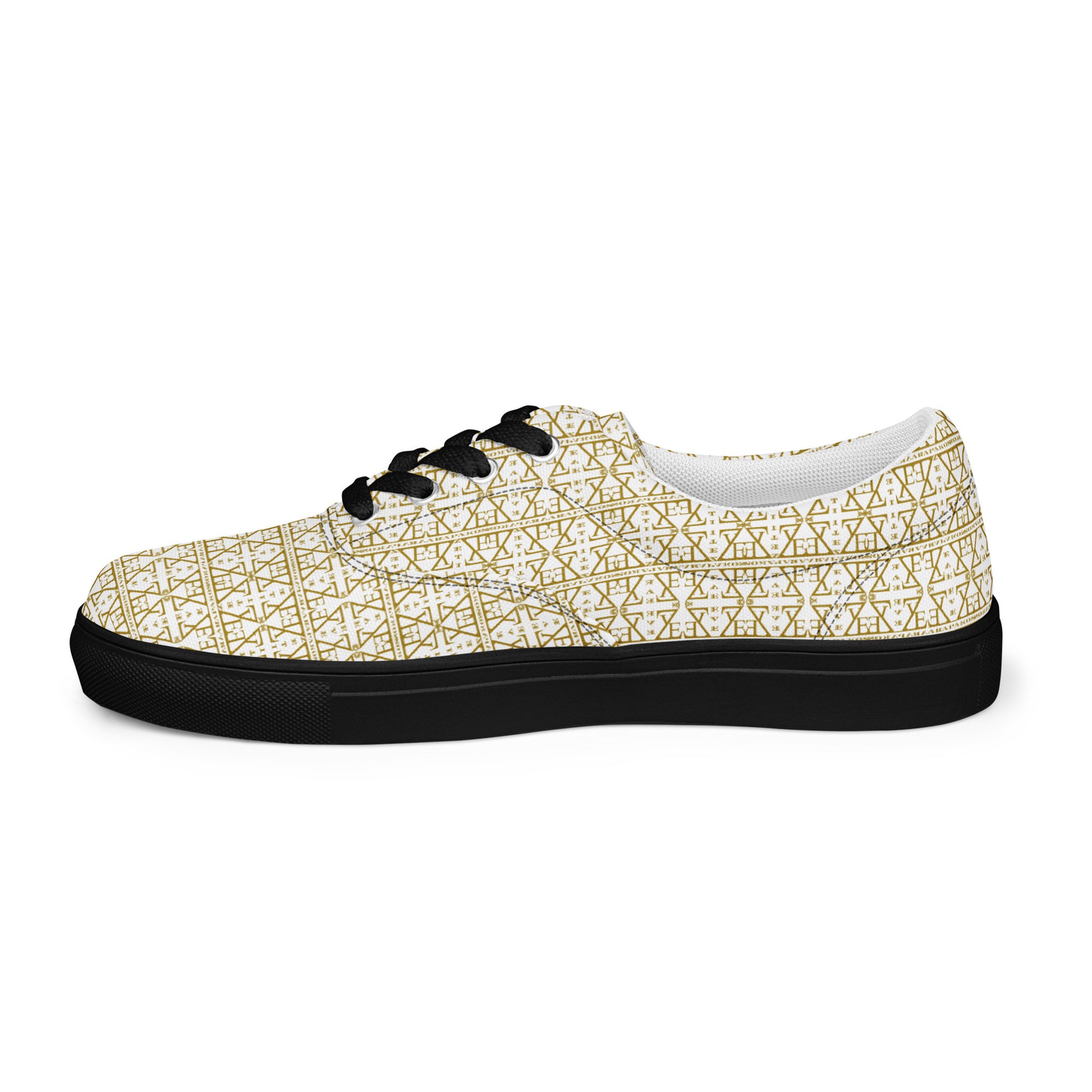 White Women's Lace-Up Shoes Waterproof Canvas with Anatomical Sole-31