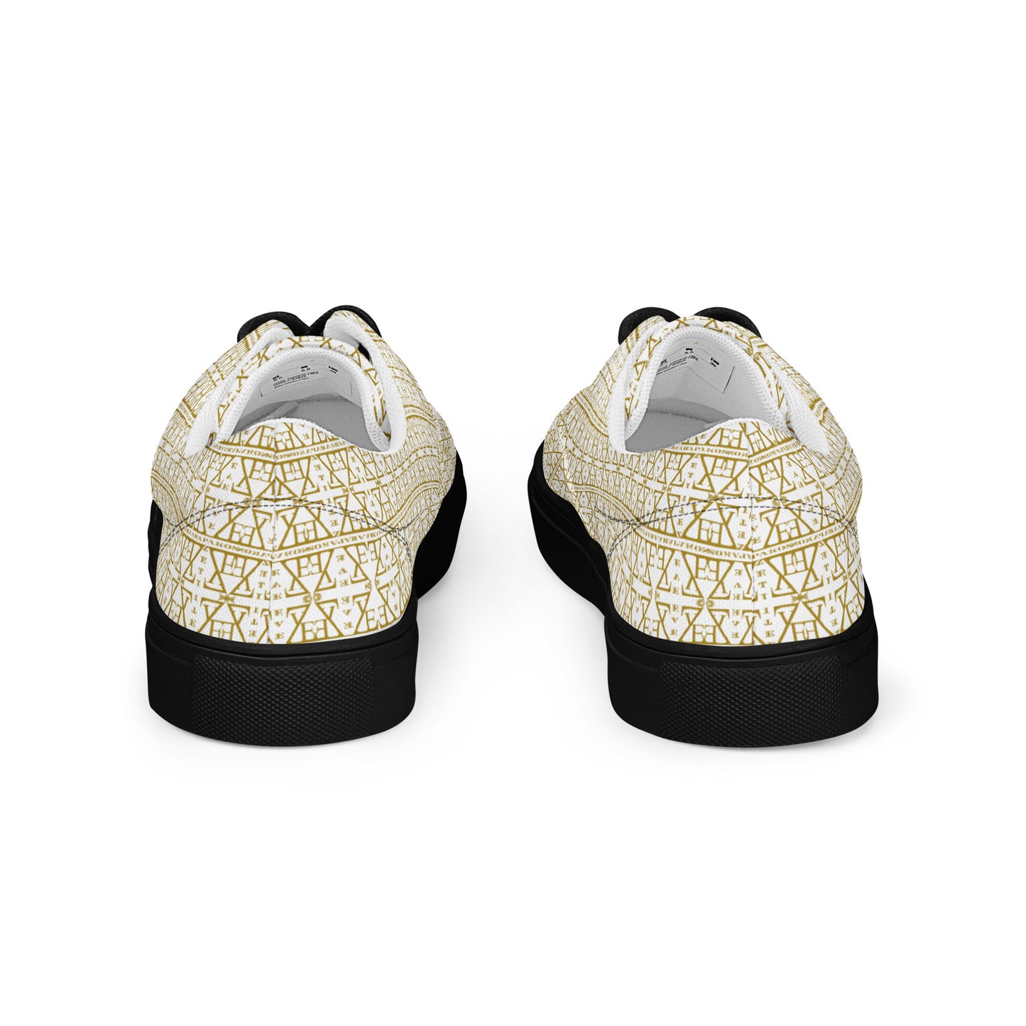 White Women's Lace-Up Shoes Waterproof Canvas with Anatomical Sole-32