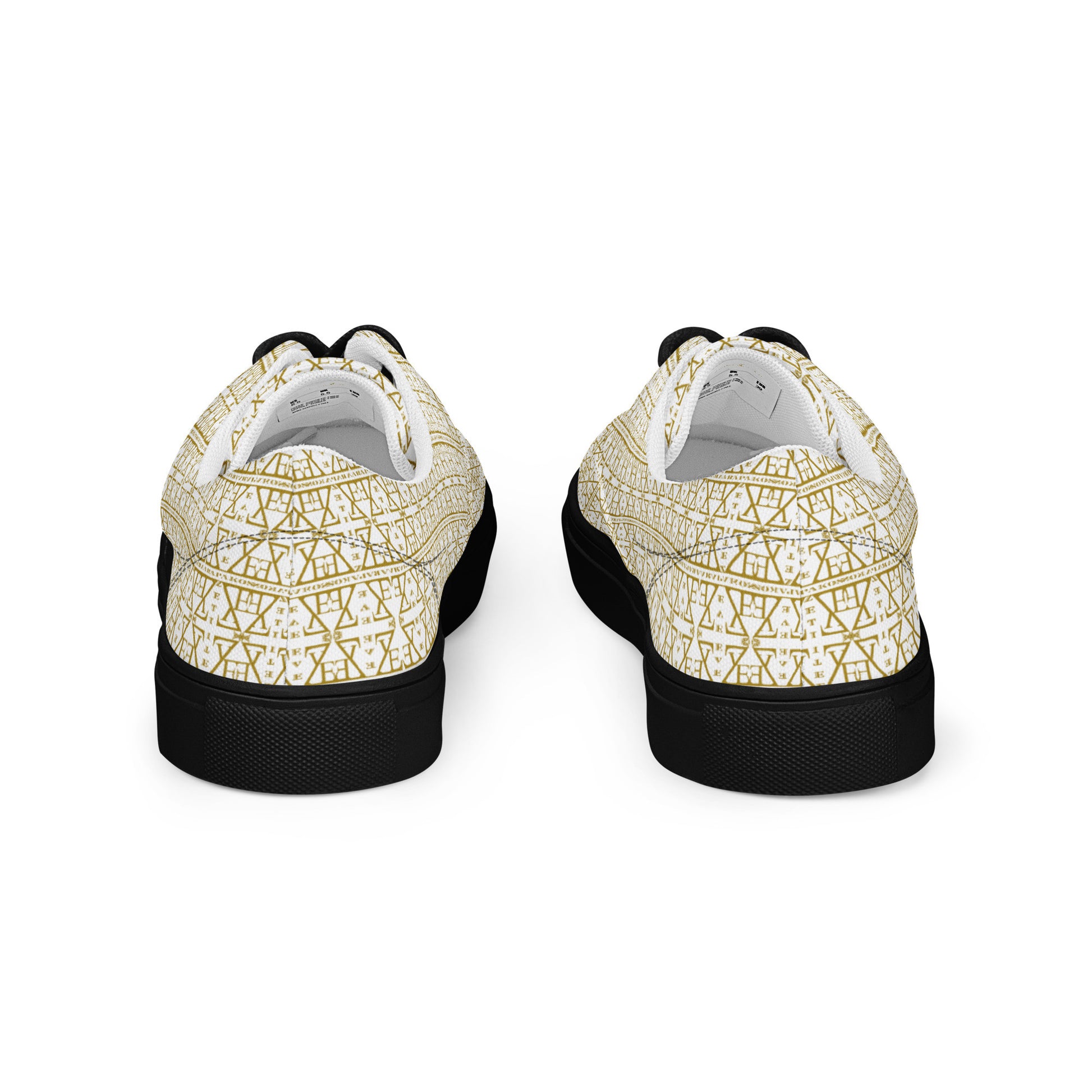 White Women's Lace-Up Shoes Waterproof Canvas with Anatomical Sole-32