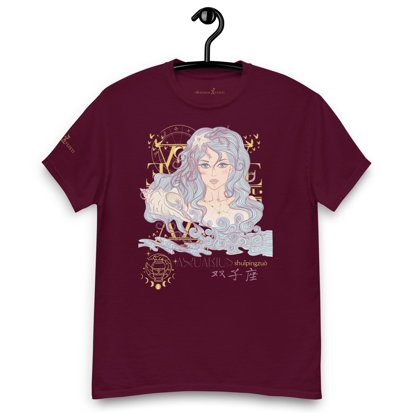 Aquarius ♒ Women's T-shirt from the zodiac circle-4