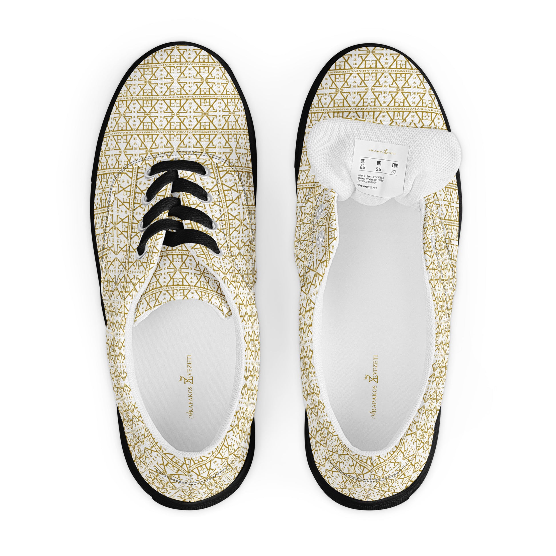 White Women's Lace-Up Shoes Waterproof Canvas with Anatomical Sole-6