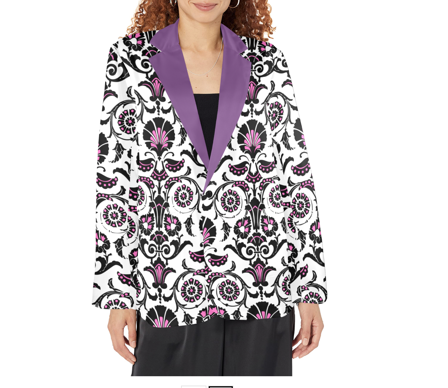 Flowers of Santorini  Women's Blazer-1