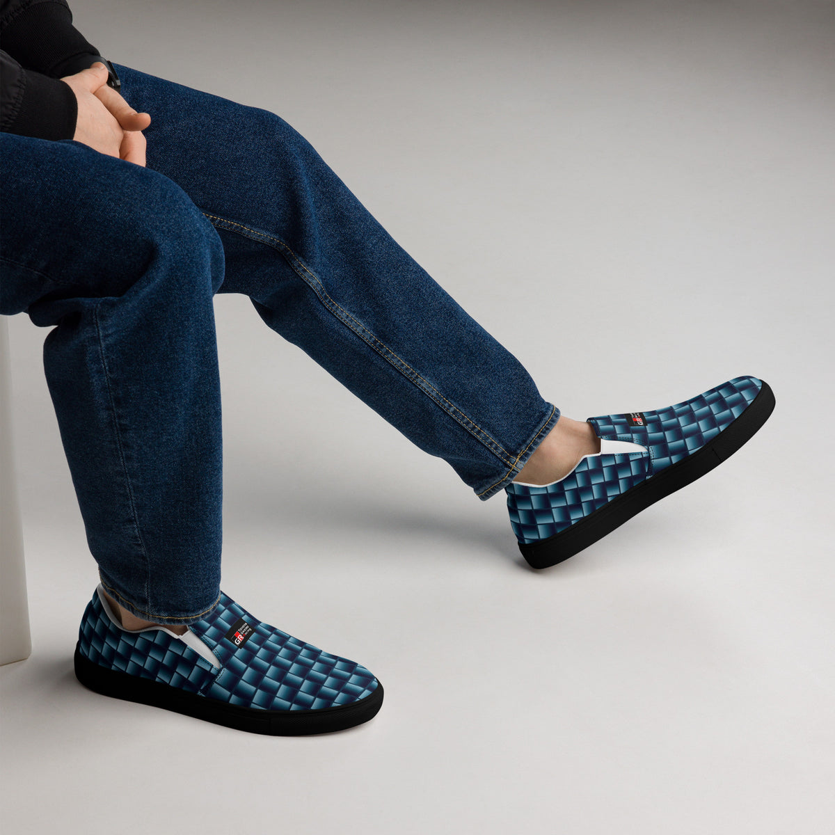 Blue Carbon Men’s slip-on canvas shoes-1