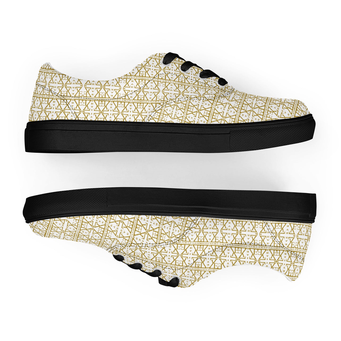 White Women's Lace-Up Shoes Waterproof Canvas with Anatomical Sole-17