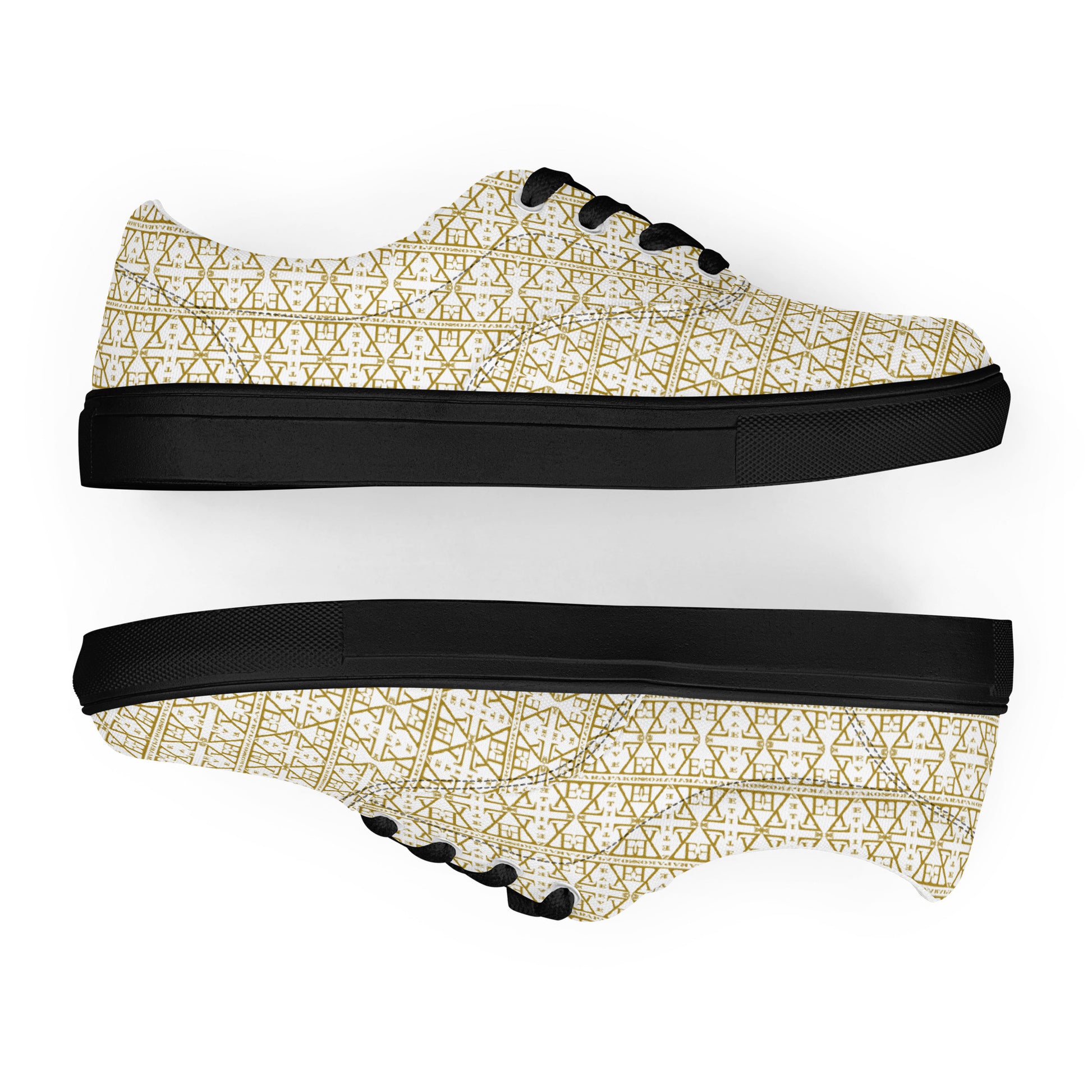 White Women's Lace-Up Shoes Waterproof Canvas with Anatomical Sole-17