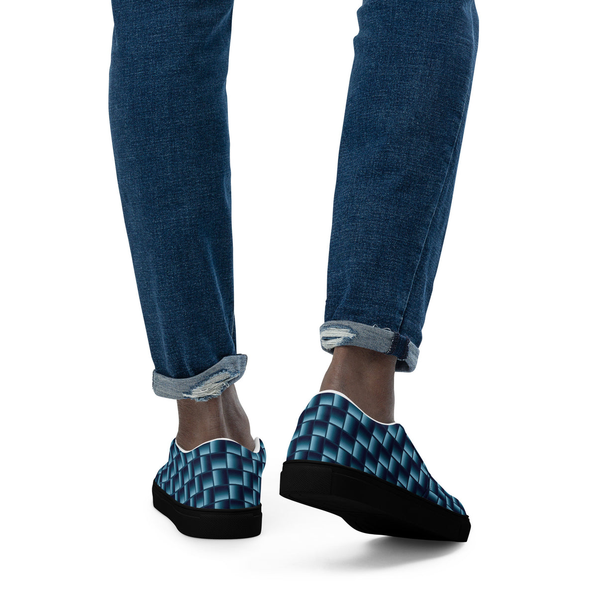 Blue Carbon Men’s slip-on canvas shoes-15