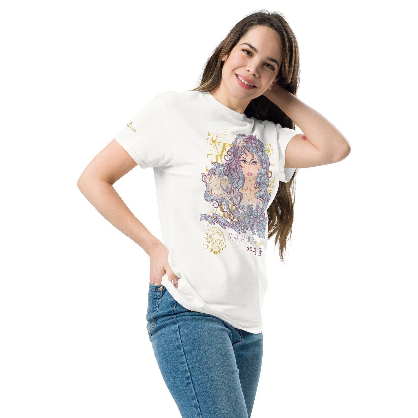 Aquarius ♒ Women's T-shirt from the zodiac circle-18