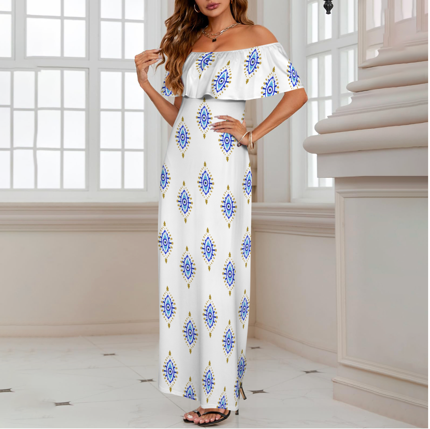Evil Eye Mediterranean Islands Dress-0