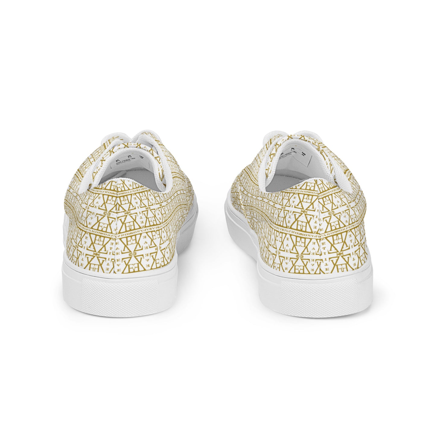White Women's Lace-Up Shoes Waterproof Canvas with Anatomical Sole-11