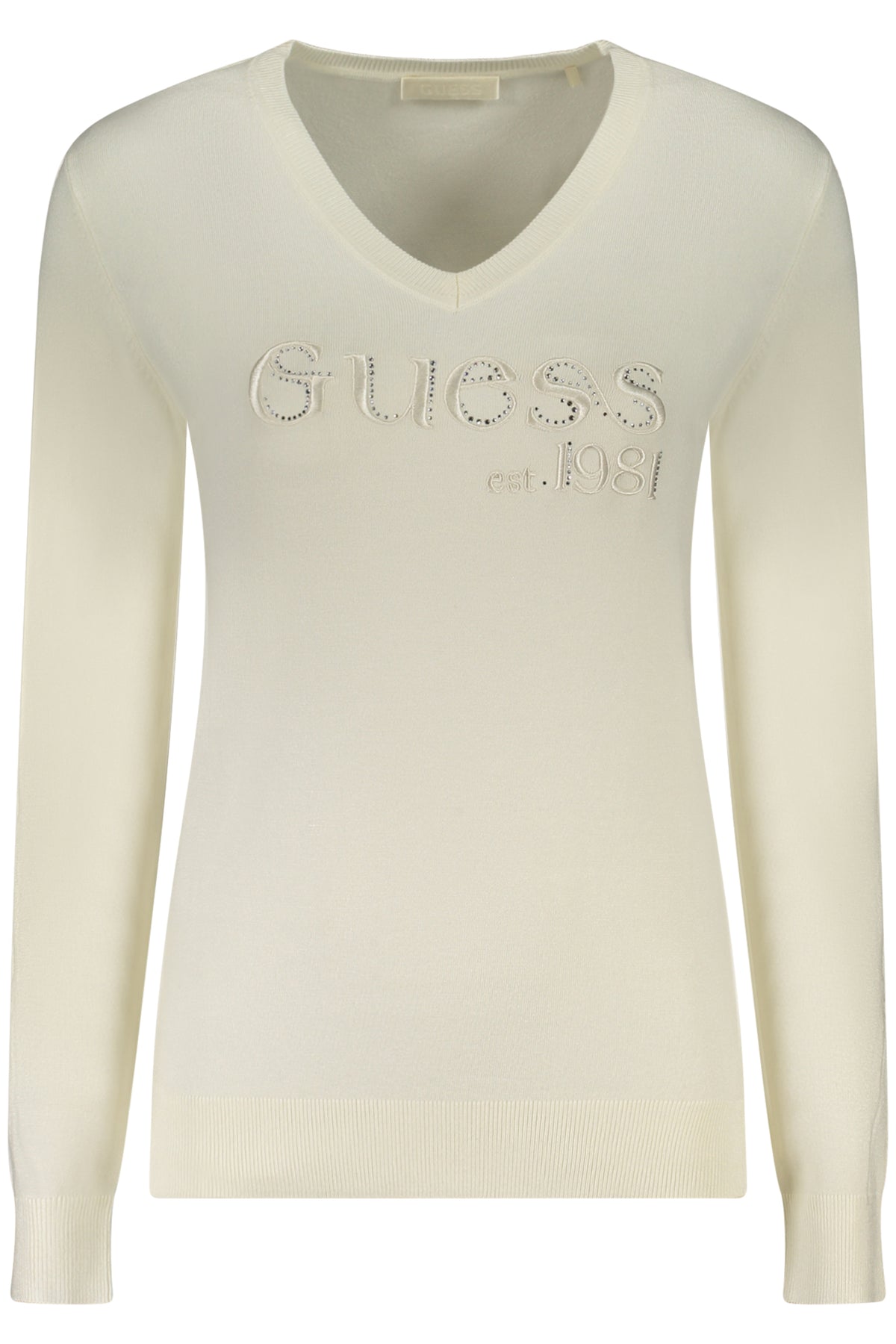 GUESS JEANS WOMEN'S WHITE SWEATER-0