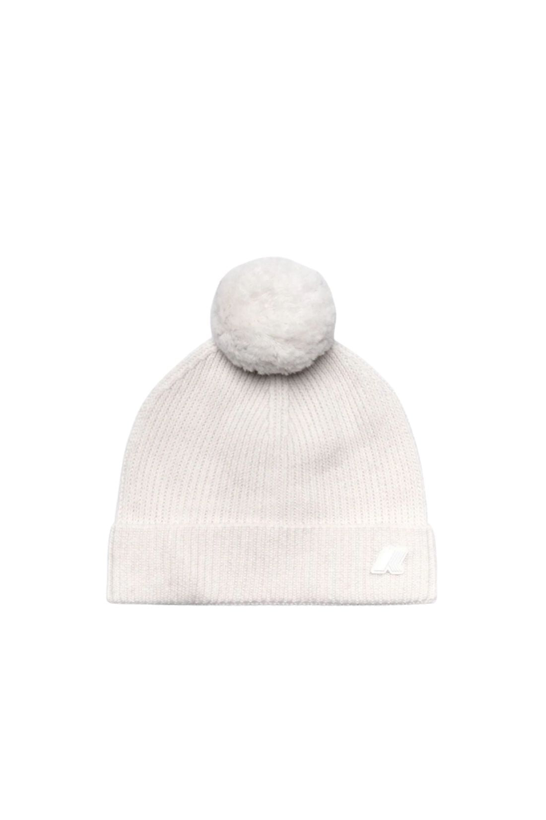 K-WAY - Unisex Vincienne Cardigan Stitch Wool beanie with pom-pom - Size XL/XXL-0