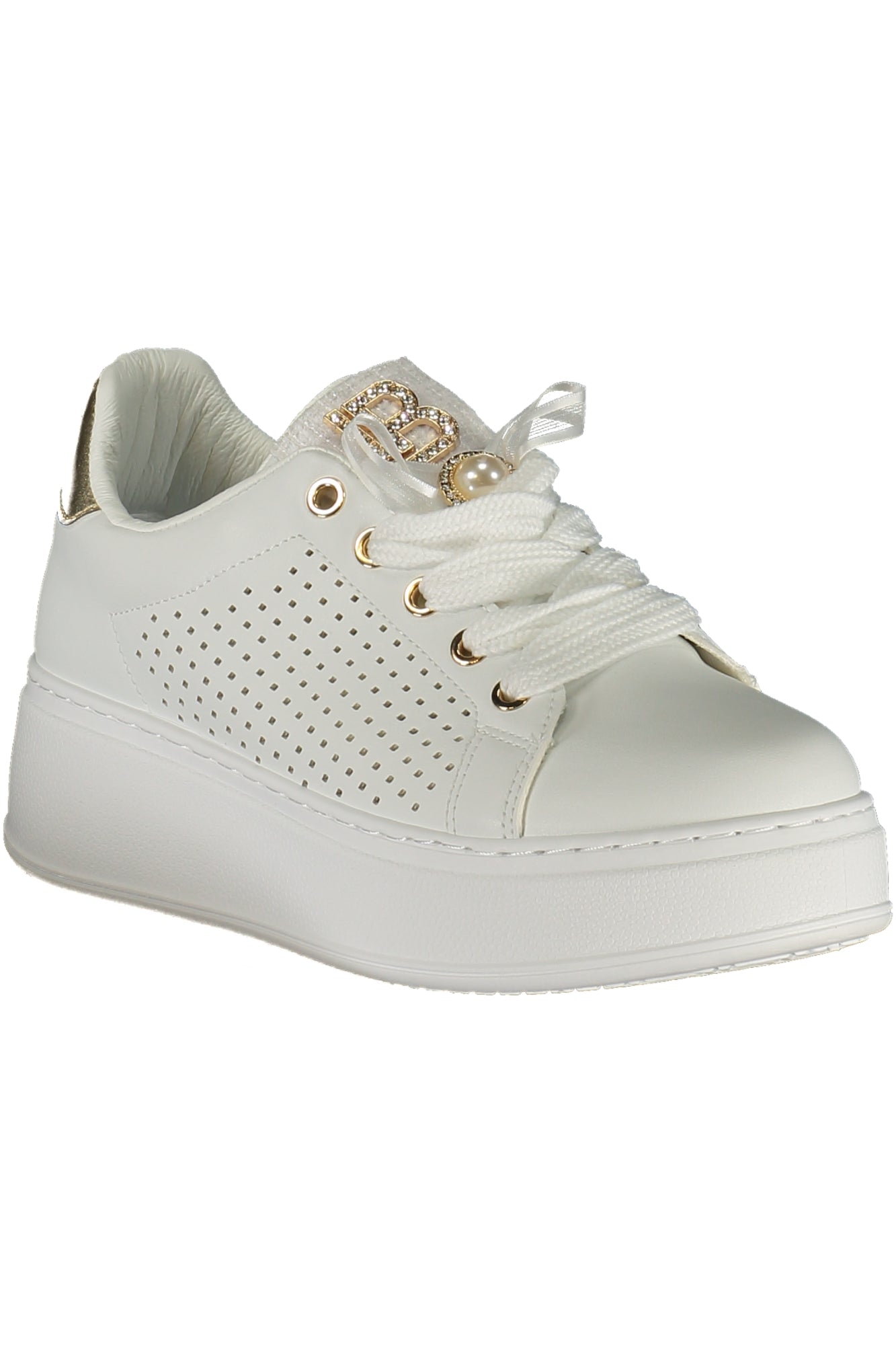 LAURA BIAGIOTTI WOMEN'S WHITE SPORTS SHOES-1