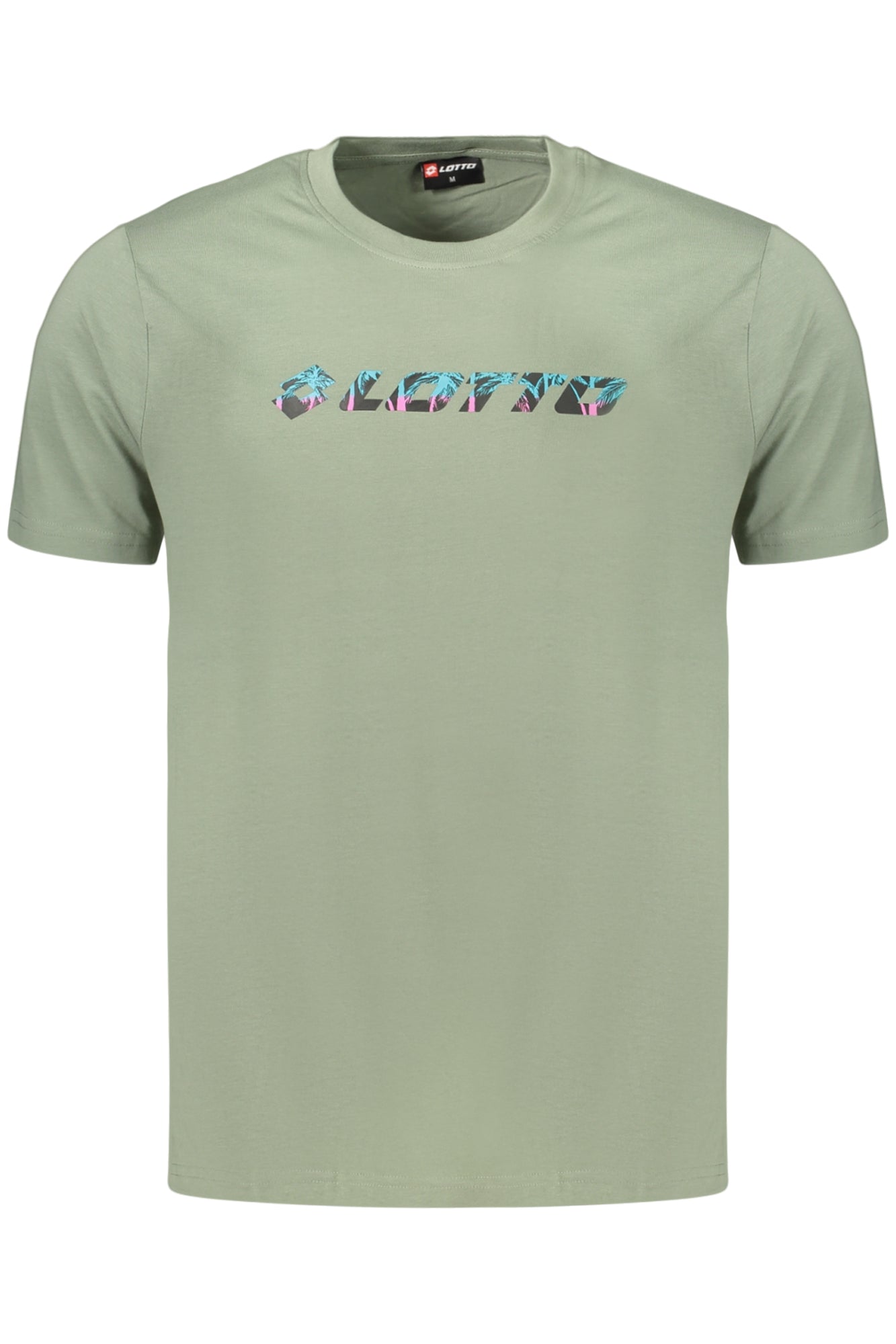 LOTTO MEN'S SHORT-SLEEVED GREEN T-SHIRT