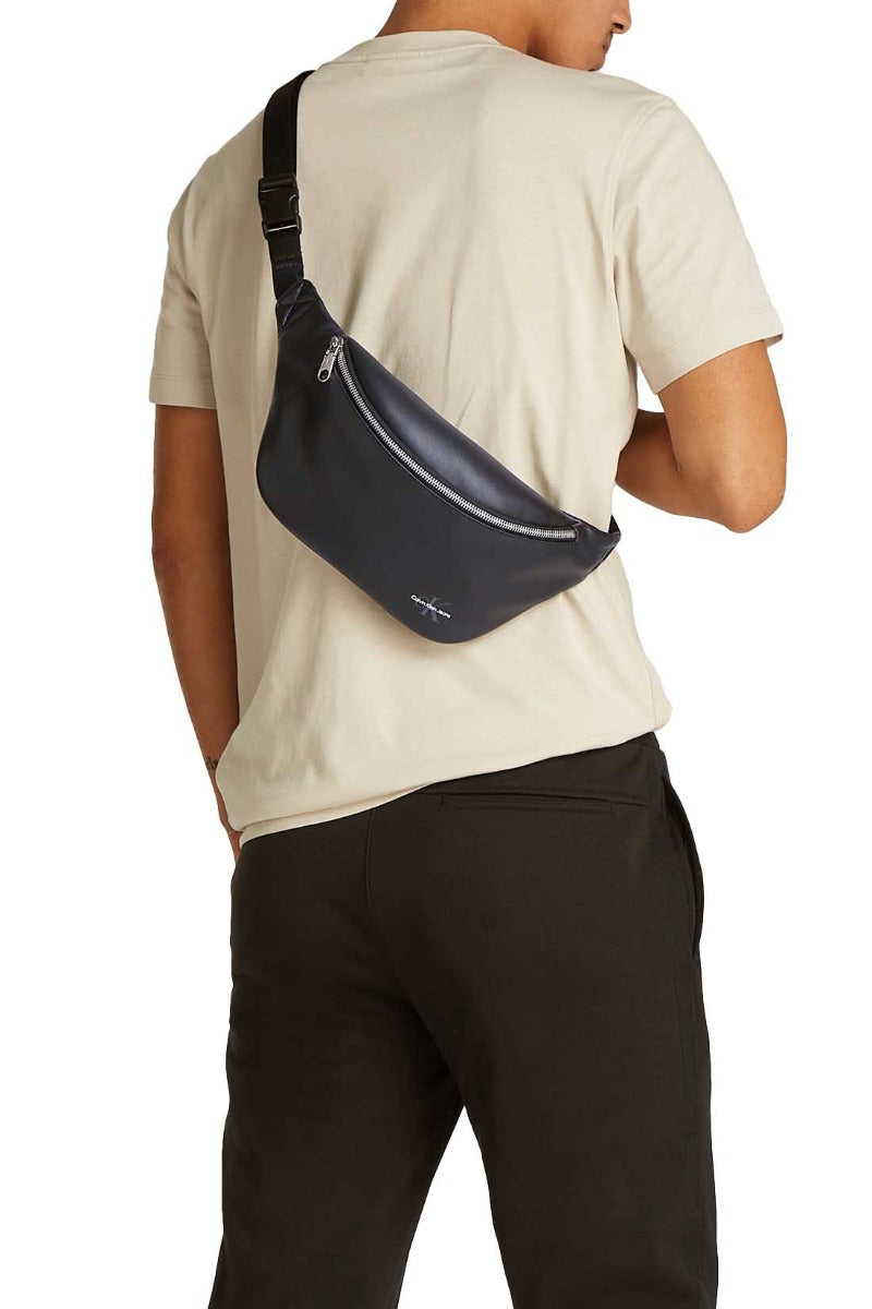 CALVIN KLEIN JEANS - Men's faux-leather bum bag with logo-1