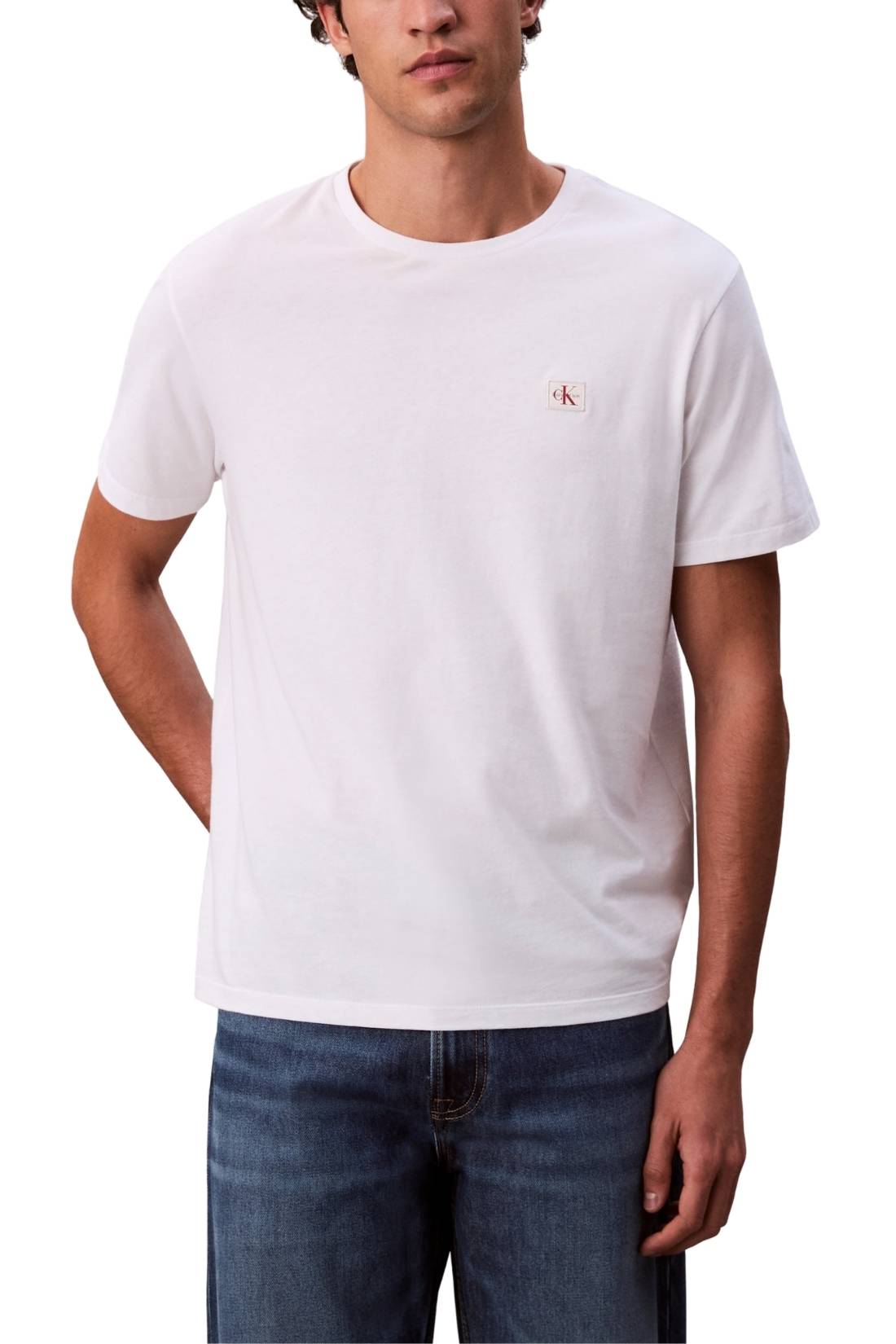 CALVIN KLEIN JEANS - Men's T-shirt with logo patch-0