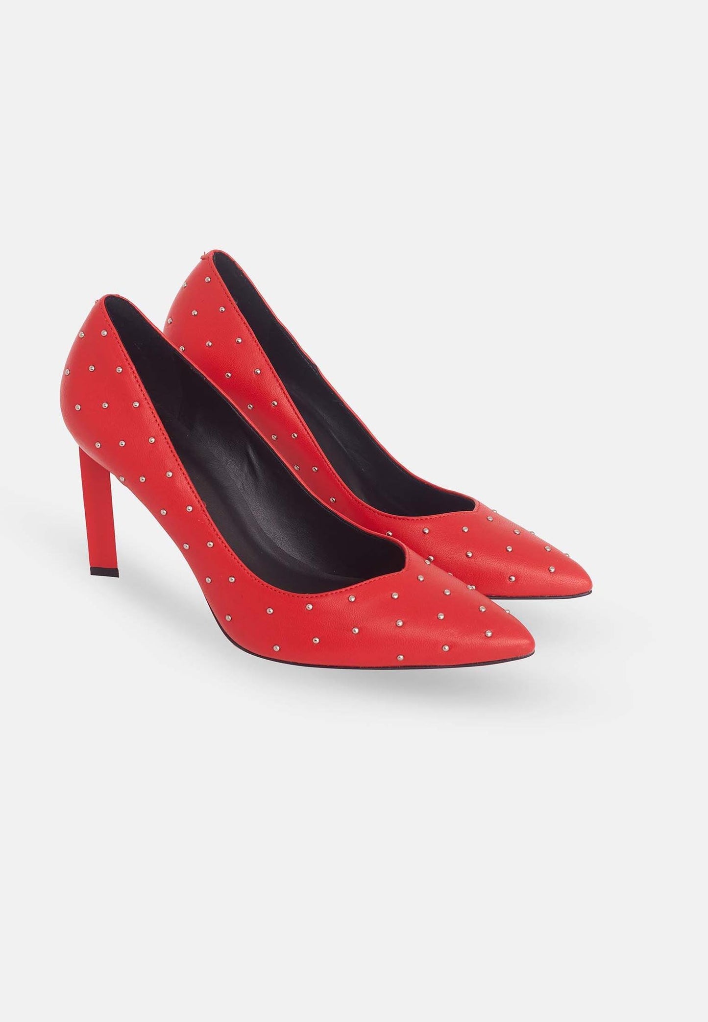 Callisia Brushed Red Leather Pumps – 9.5cm High Heel-1