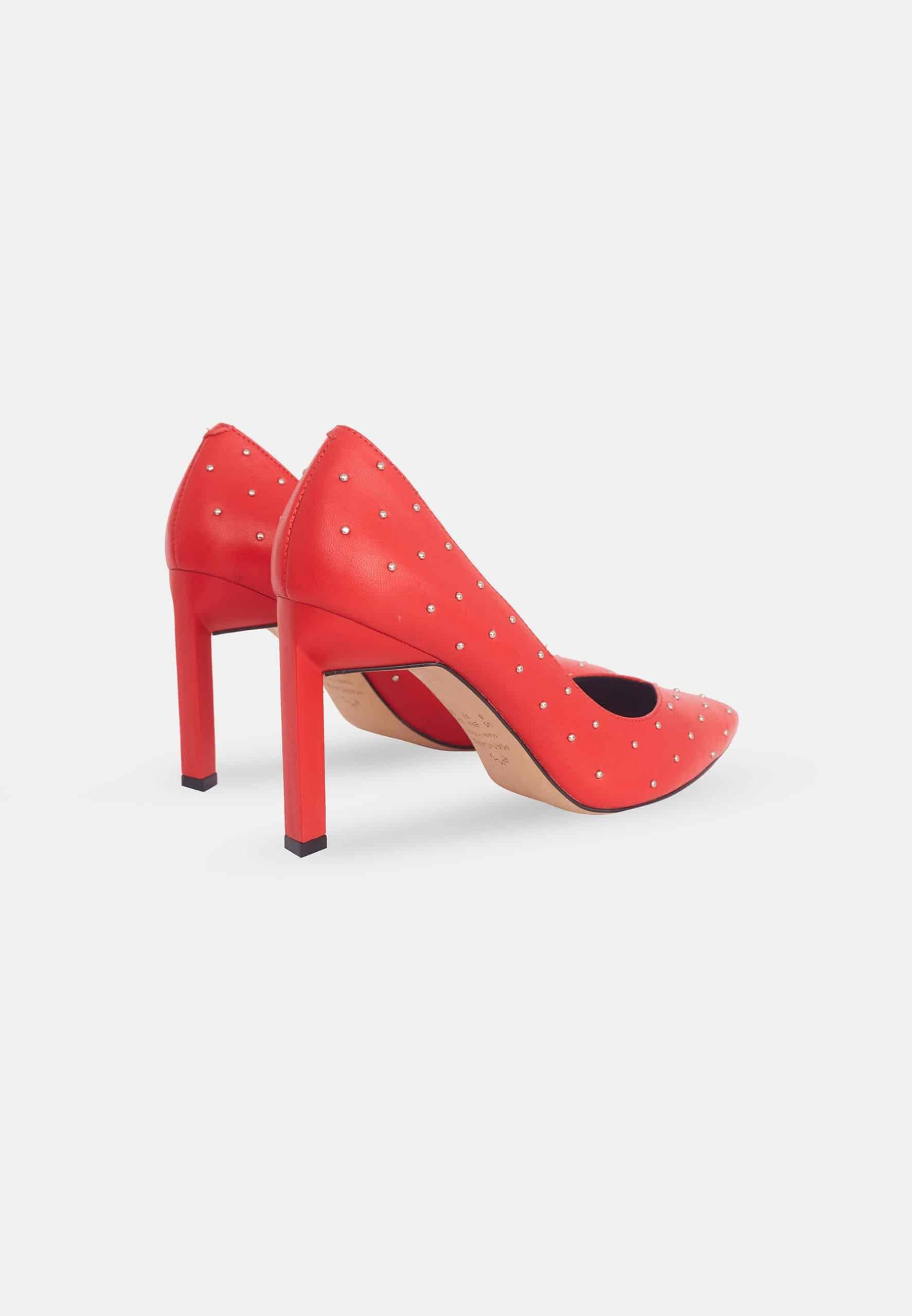 Callisia Brushed Red Leather Pumps – 9.5cm High Heel-2