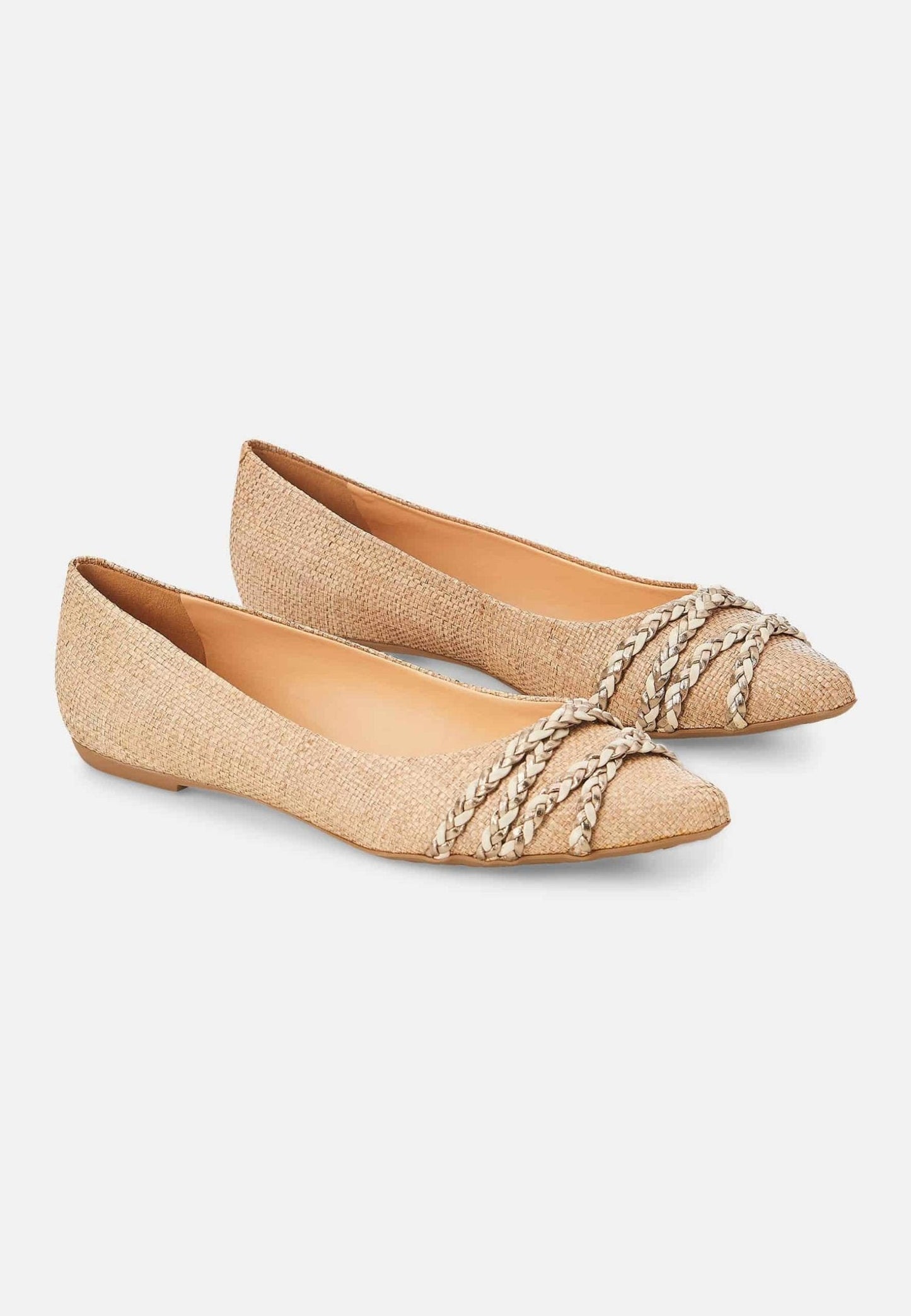 Mangará Atelier ballerinaer til kvinder – raffia og læder