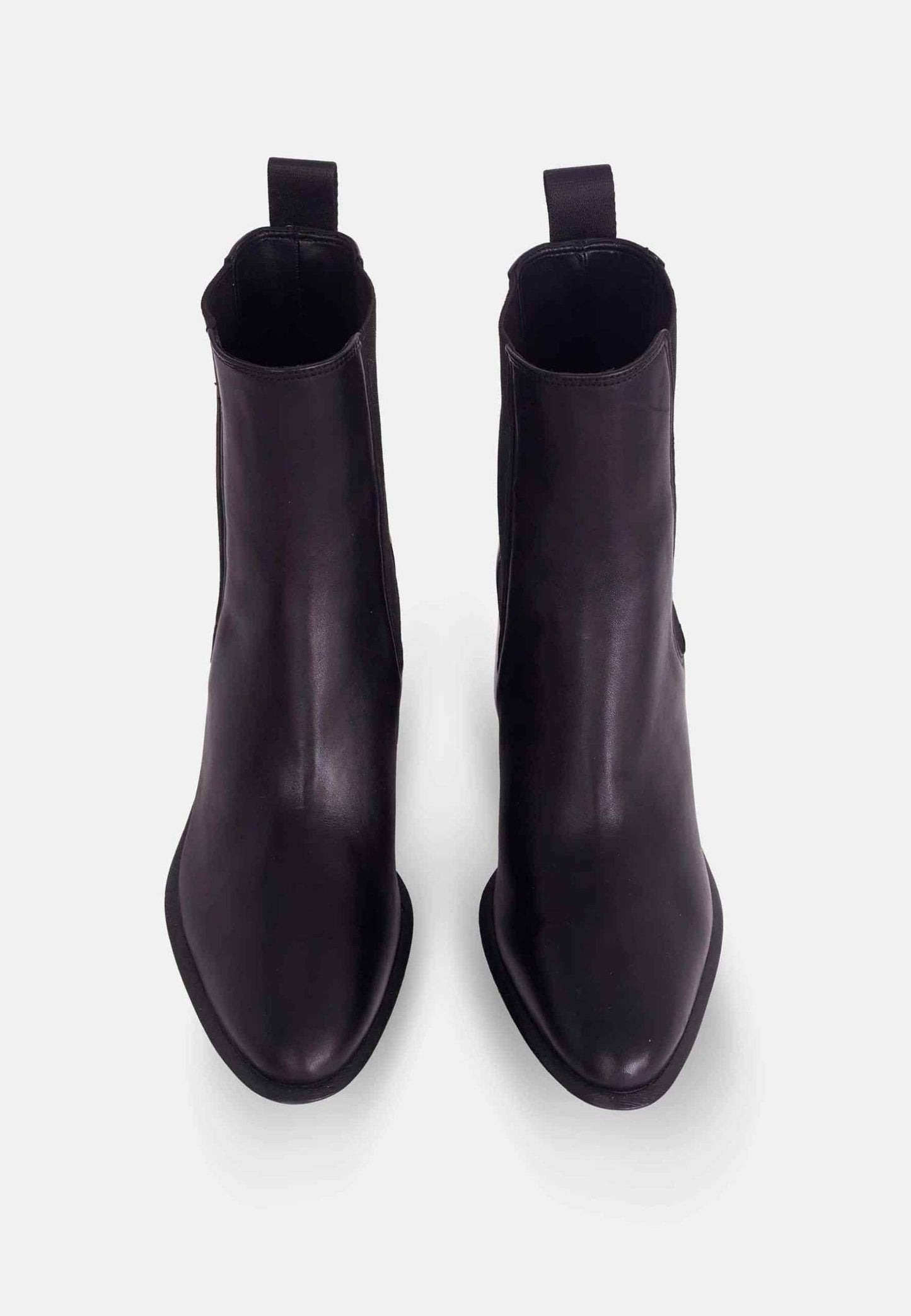 Canna Black Leather Chelsea Ankle Boots – 6.5cm Block Heel-2