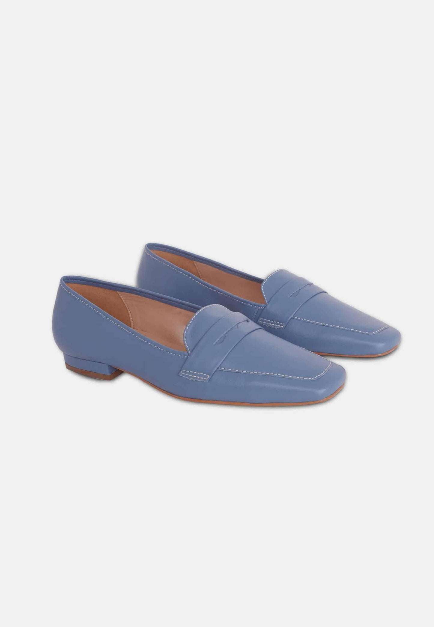 Mangará Atelier loafers til kvinder – flade læderloafers med firkantet snude
