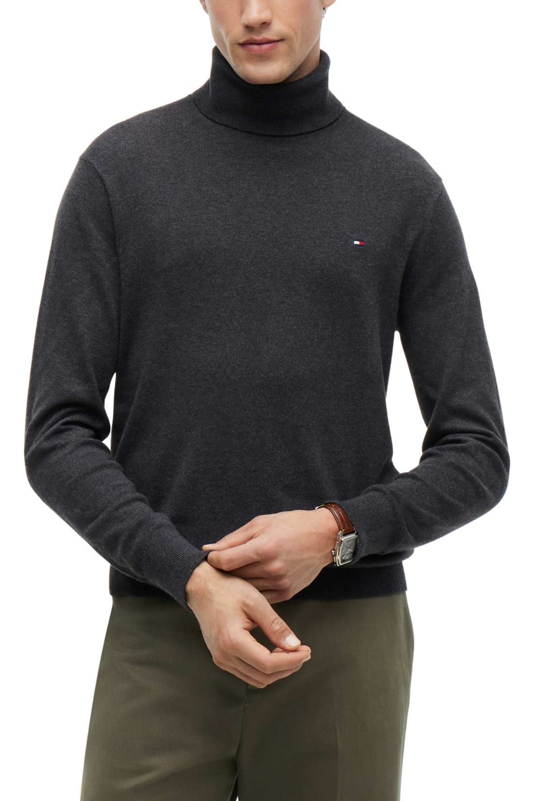 TOMMY HILFIGER - Men's turtleneck sweater in cashmere blend  - Size XXL