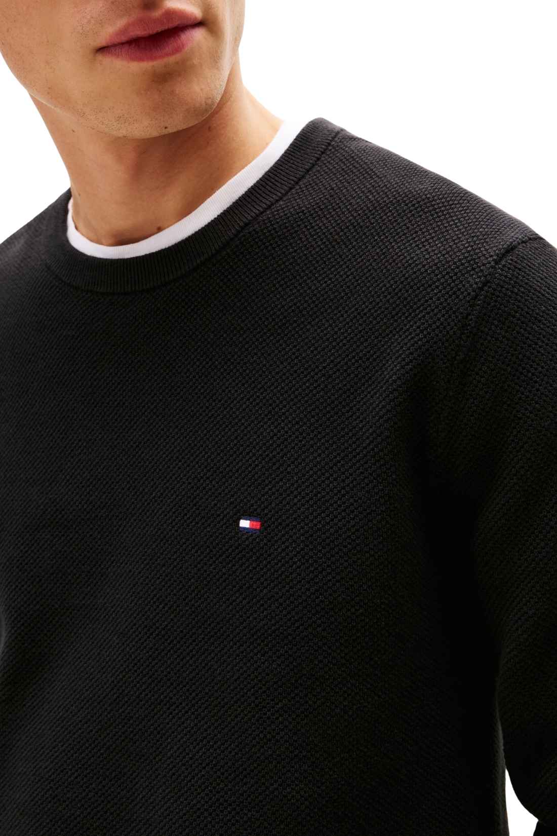 TOMMY HILFIGER - Men's pure cotton sweater with logo-3