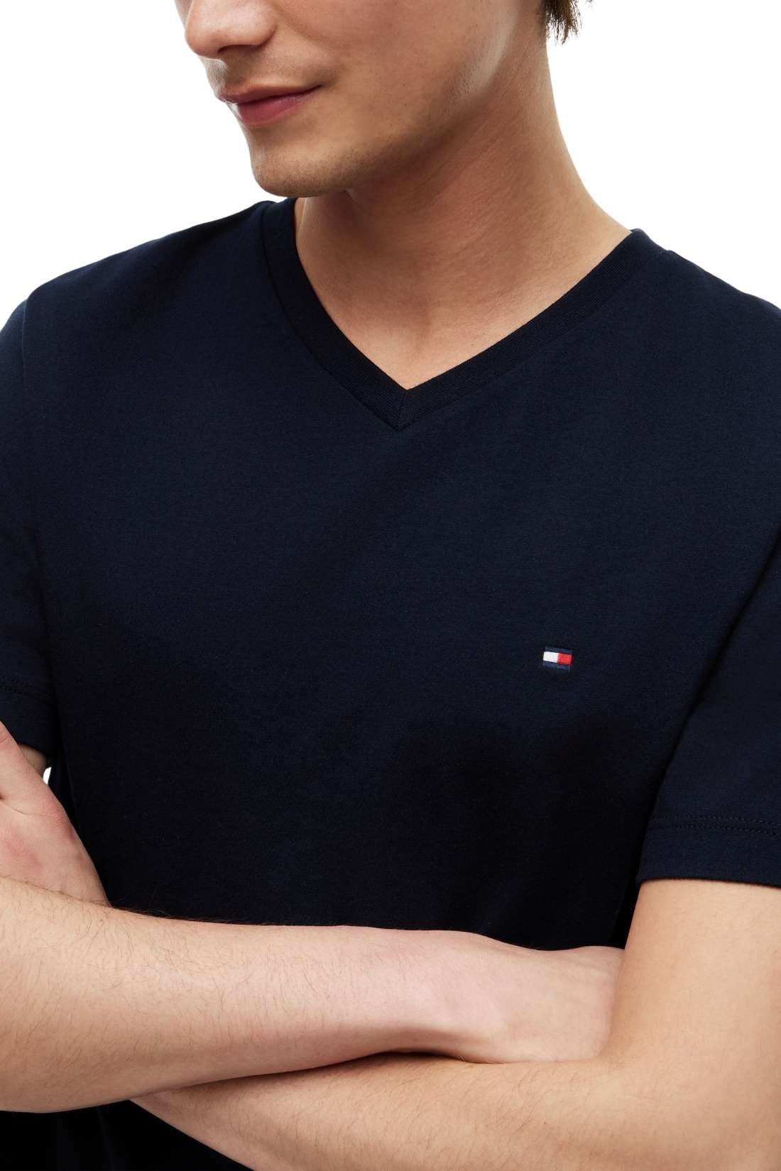 TOMMY HILFIGER - Men's T-shirt with v-neck - Size XL-6
