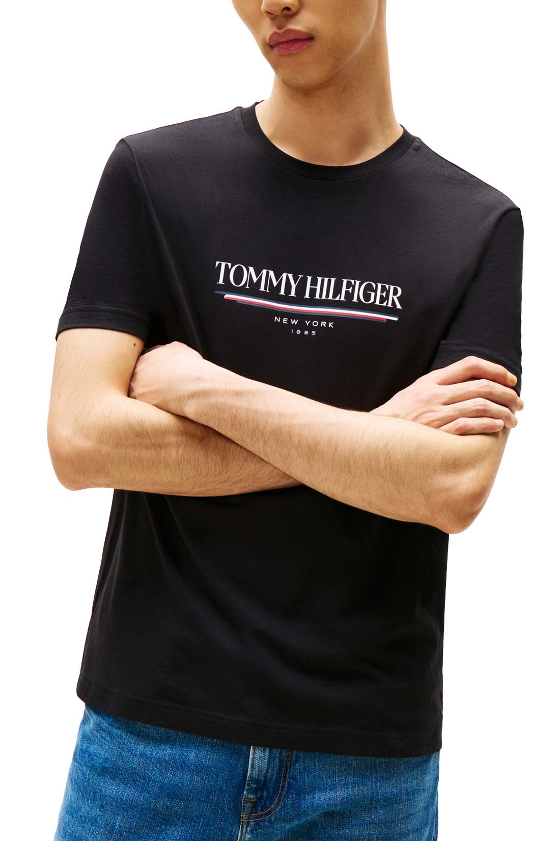TOMMY HILFIGER - Men's logo T-shirt  - Size L-3