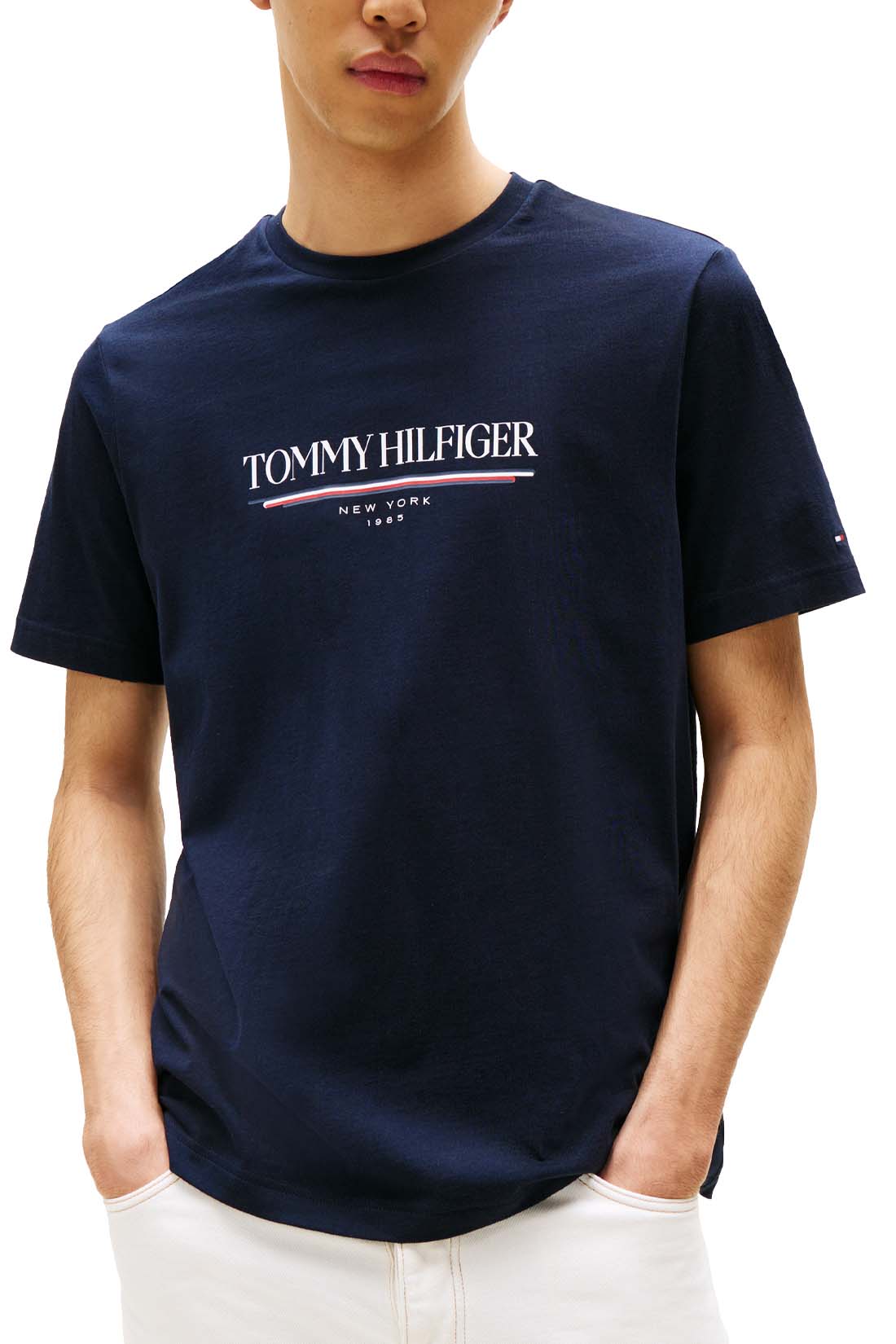 TOMMY HILFIGER - Men's logo T-shirt  - Size L-6