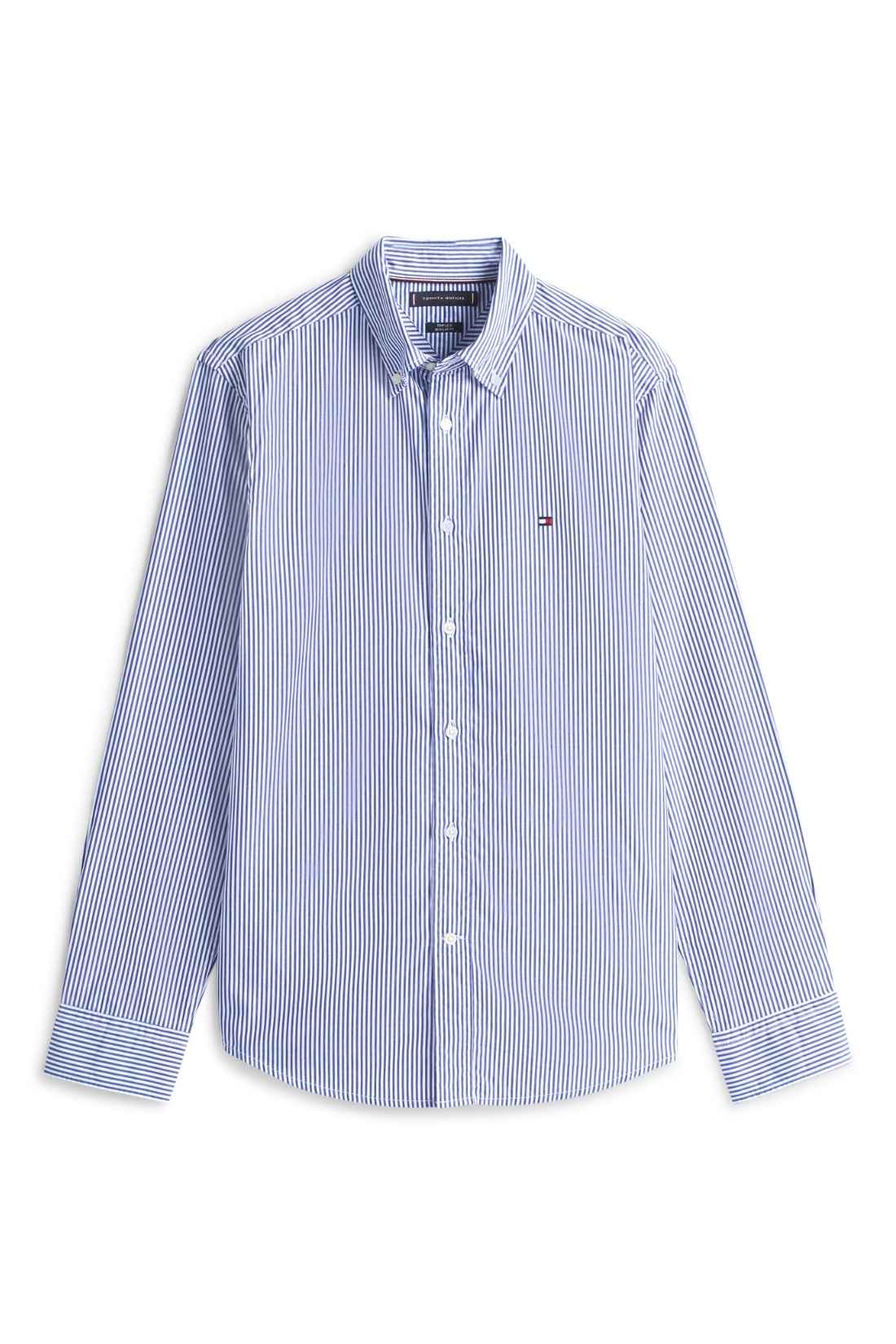 TOMMY HILFIGER - Men's poplin TH Flex shirt  - Size L-1
