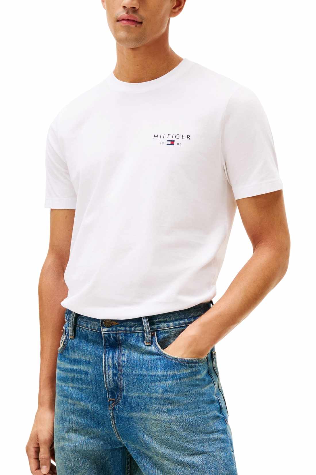 TOMMY HILFIGER - Men's T-shirt with printed logo  - Size XL-8