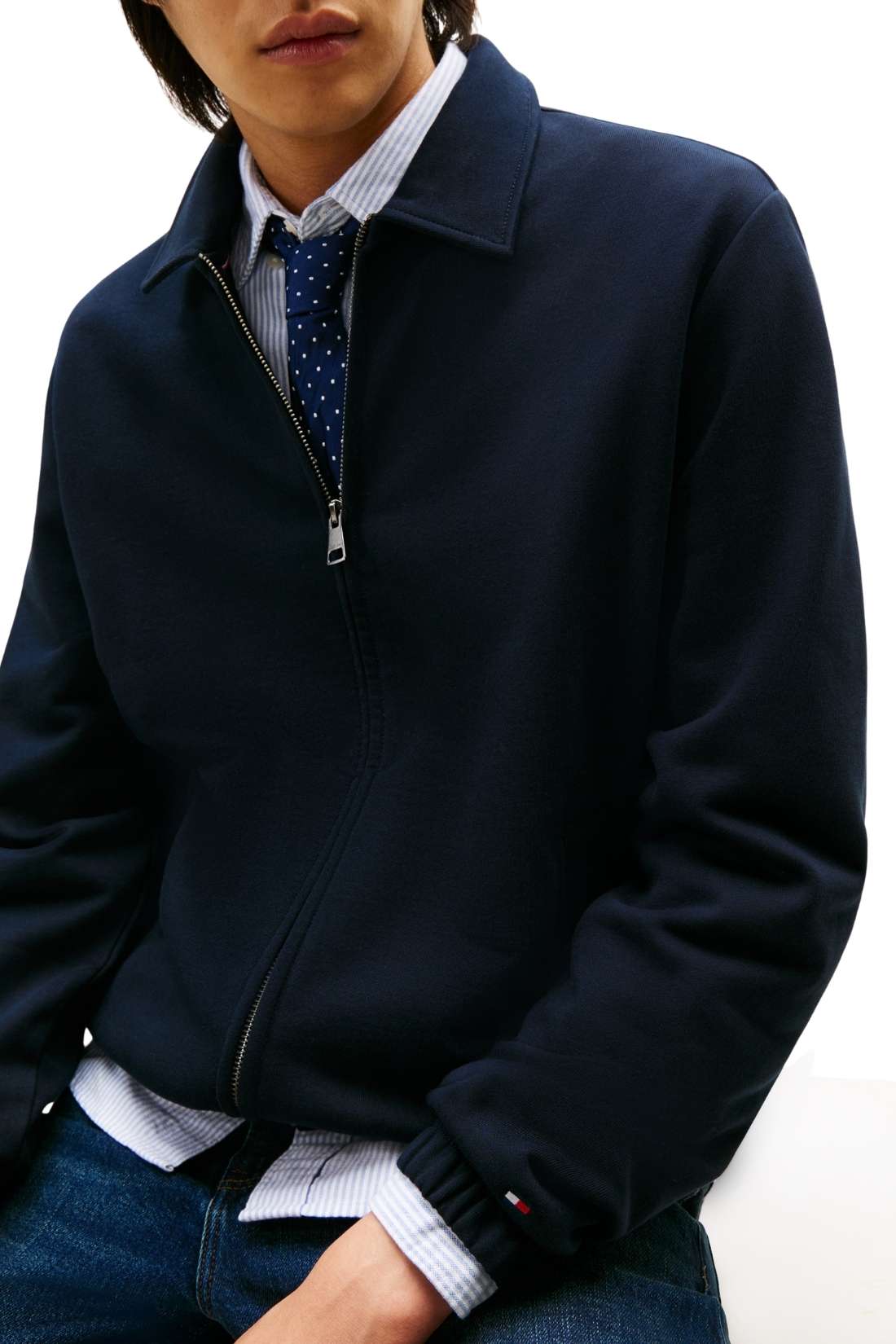 TOMMY HILFIGER - Men's sweatshirt with collar and zip-3