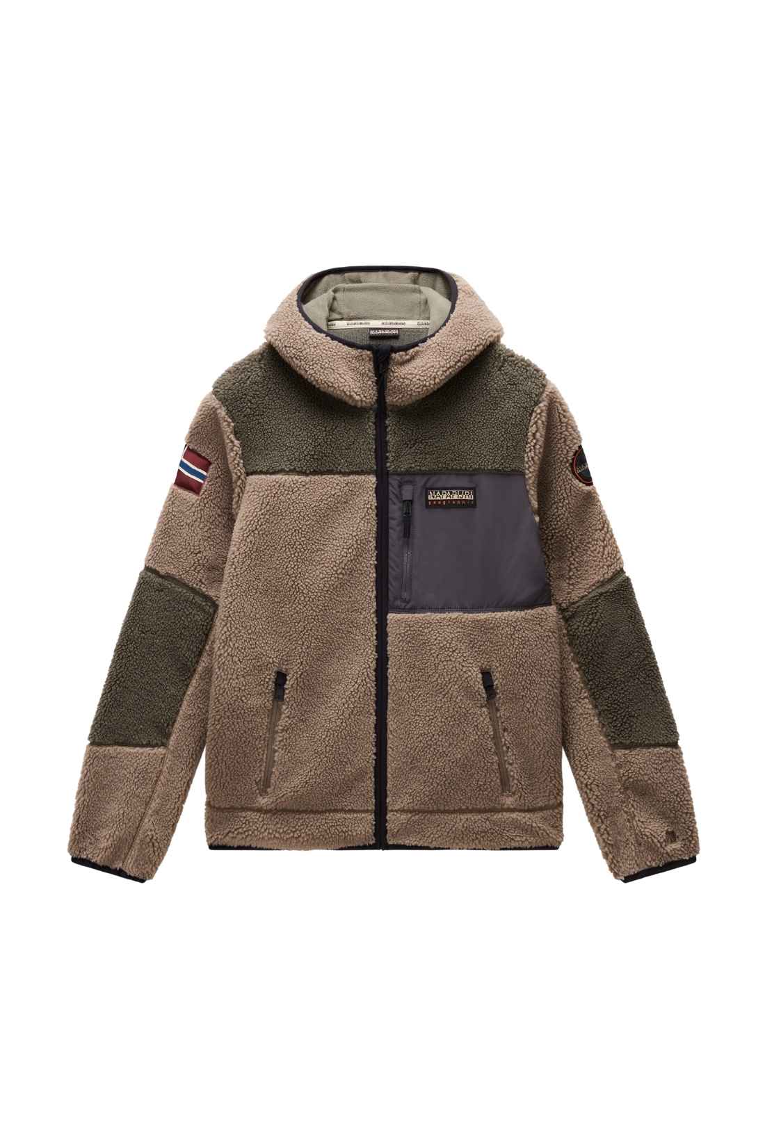 NAPAPIJRI - Men's Yupik fleece with hood  - Size M-12