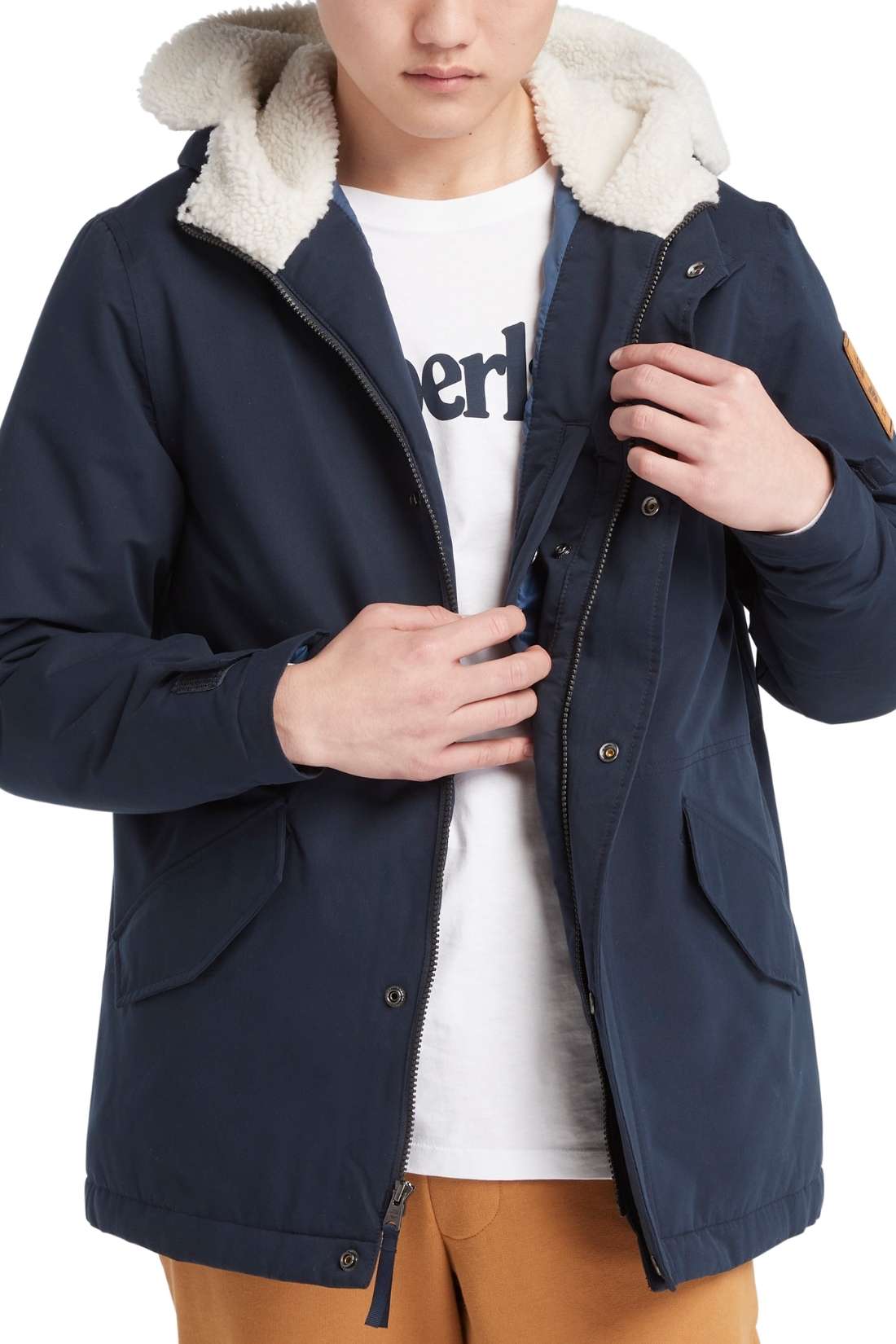 TIMBERLAND - Men's parka with fleece detail-4
