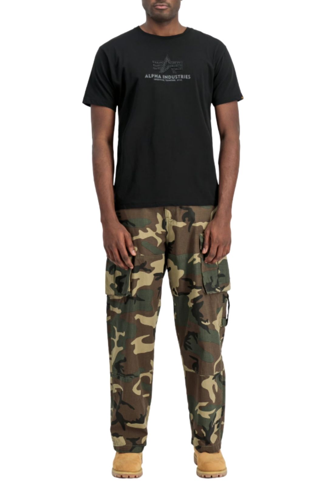 ALPHA INDUSTRIES - Men's Ripstop Patchwork Camo cargo trousers-1