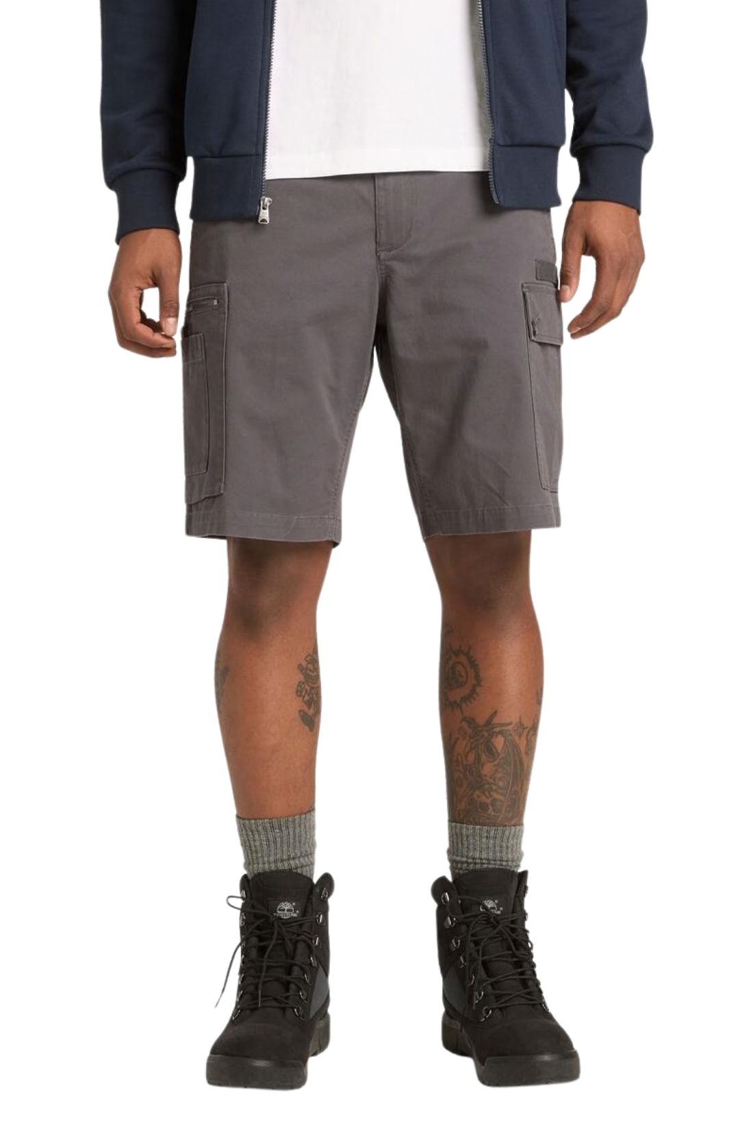 TIMBERLAND - Men's relaxed cotton twill bermuda shorts-0