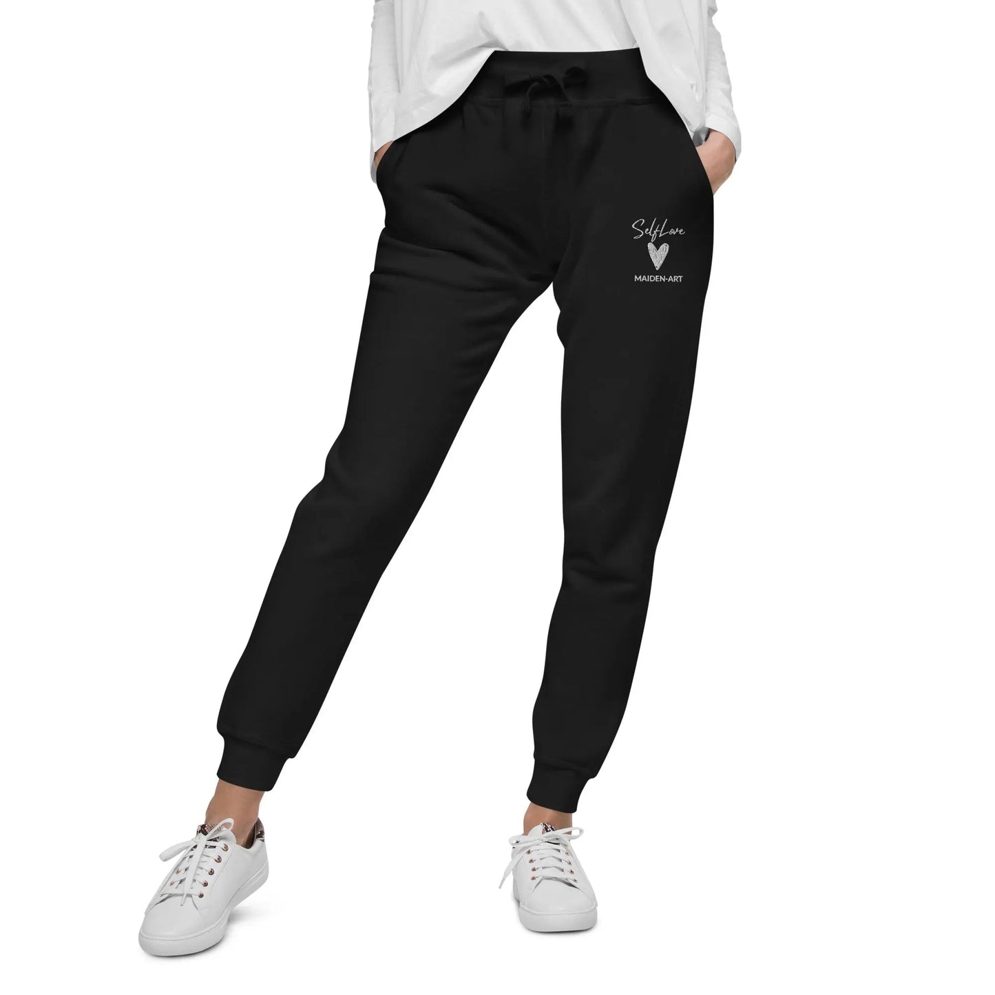 Self Love Unisex fleece sweatpants with Embroidery fashion sweatpants-1