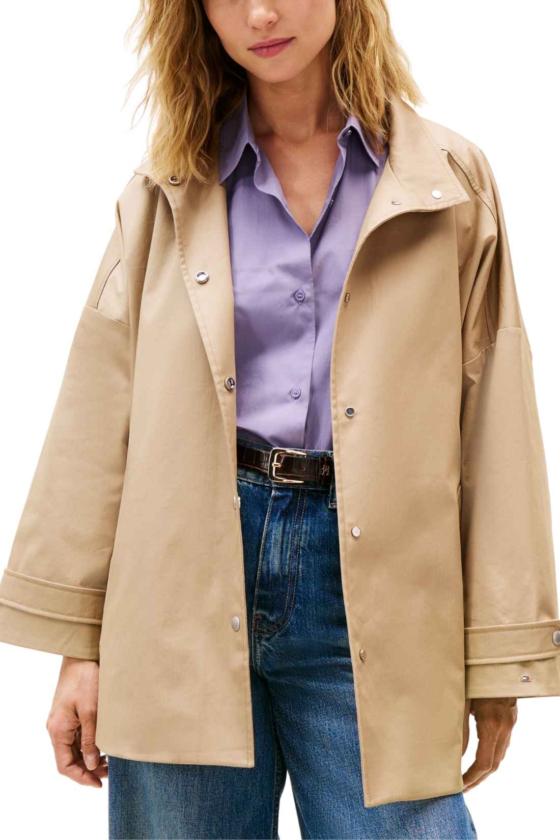 TOMMY HILFIGER - Women's oversized waterproof jacket