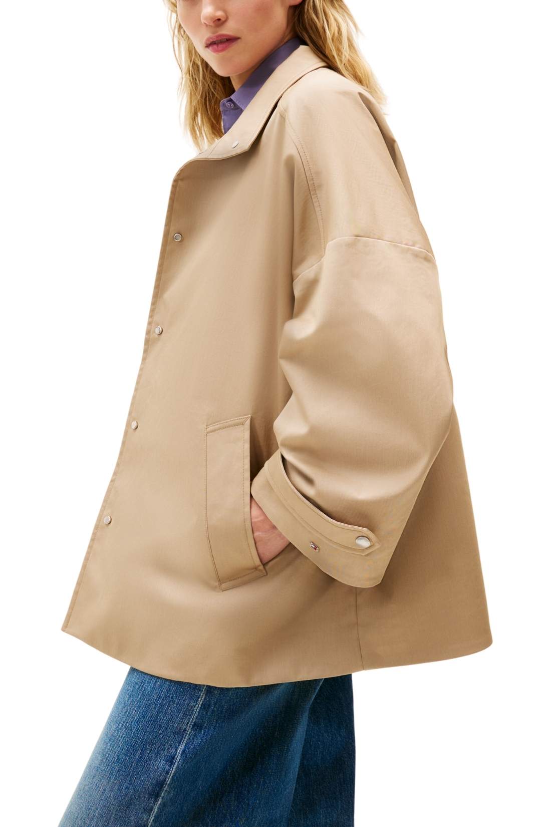 TOMMY HILFIGER - Women's oversized waterproof jacket