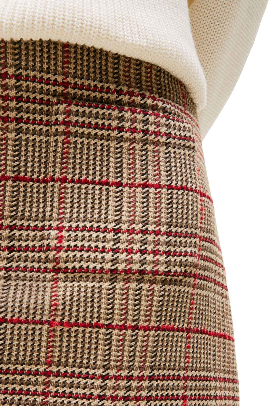 TOMMY HILFIGER - Women's checked tweed mini skirt-3